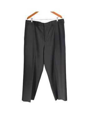 Structure Mens Dress Pants 38x30 Pinstripe Black Polyester/Viscose Trousers